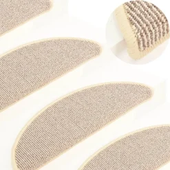 vidaXL Tapis d'escalier 15 pièces 56 x 17 x 3 cm Demi-rond
