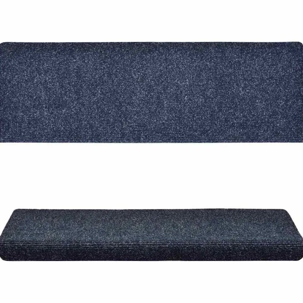 vidaXL Tapis d'escalier autocollants 15 pièces 65 x 21 x 4 cm Bord rectangulaire