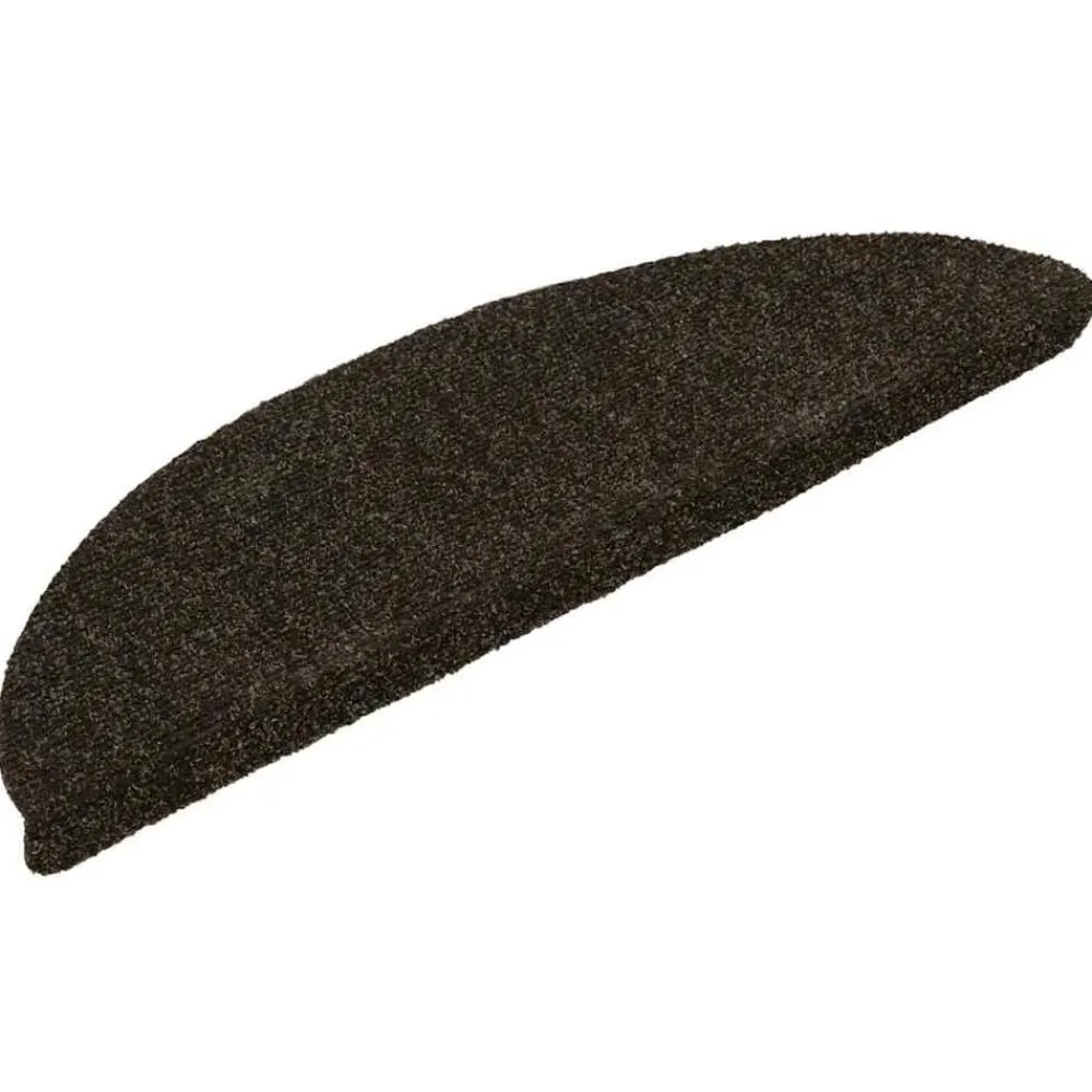 vidaXL Tapis d'escalier auto-adhésifs 15 pièces 56 x 17 x 3 cm Demi-rond