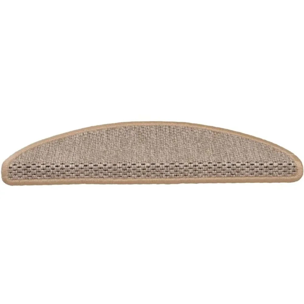 Produits Ménagers-vidaXL Tapis d'escalier autocollants 15 pcs 56x17x3 cm Beige clair
