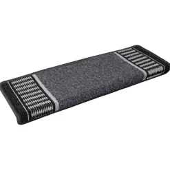 Produits Ménagers-vidaXL Tapis d'escalier auto-adhésifs 15 pcs 65 x 21 x 4 cm Anthracite
