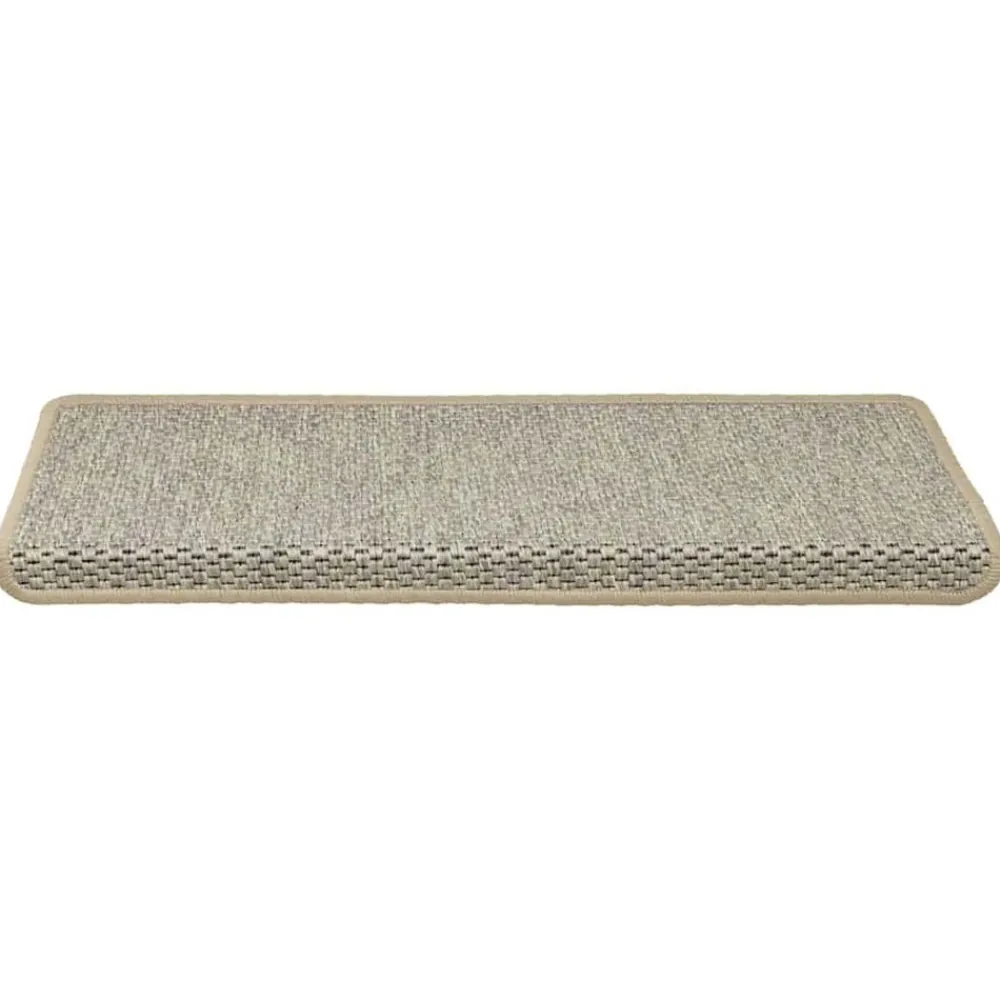 Produits Ménagers-vidaXL Tapis d'escalier autocollants aspect sisal 15 pcs 65x21x4 cm Vert clair