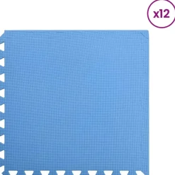 Entraînement & Fitness|Piscine & Spa-vidaXL Tapis d'exercice puzzle 12 pcs 4,32 ㎡ Mousse EVA Bleu