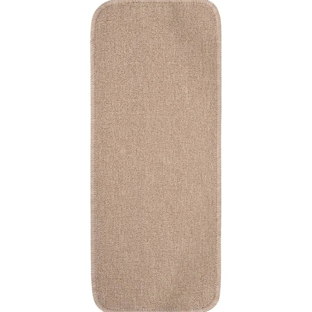 Produits Ménagers-vidaXL Tapis escalier antidérapants 15 pcs 60x25cm Rectangulaire Beige