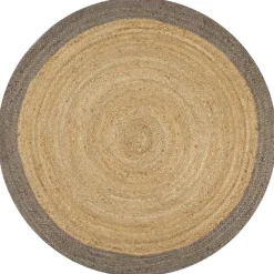 vidaXL Tapis fait à la main Jute avec bord 90 cm