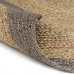 vidaXL Tapis fait à la main Jute avec bord 90 cm