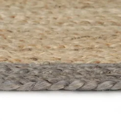 vidaXL Tapis fait à la main Jute avec bord 90 cm