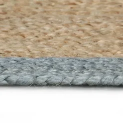 Décorations-vidaXL Tapis fait à la main Jute avec bord 90 cm Vert olive