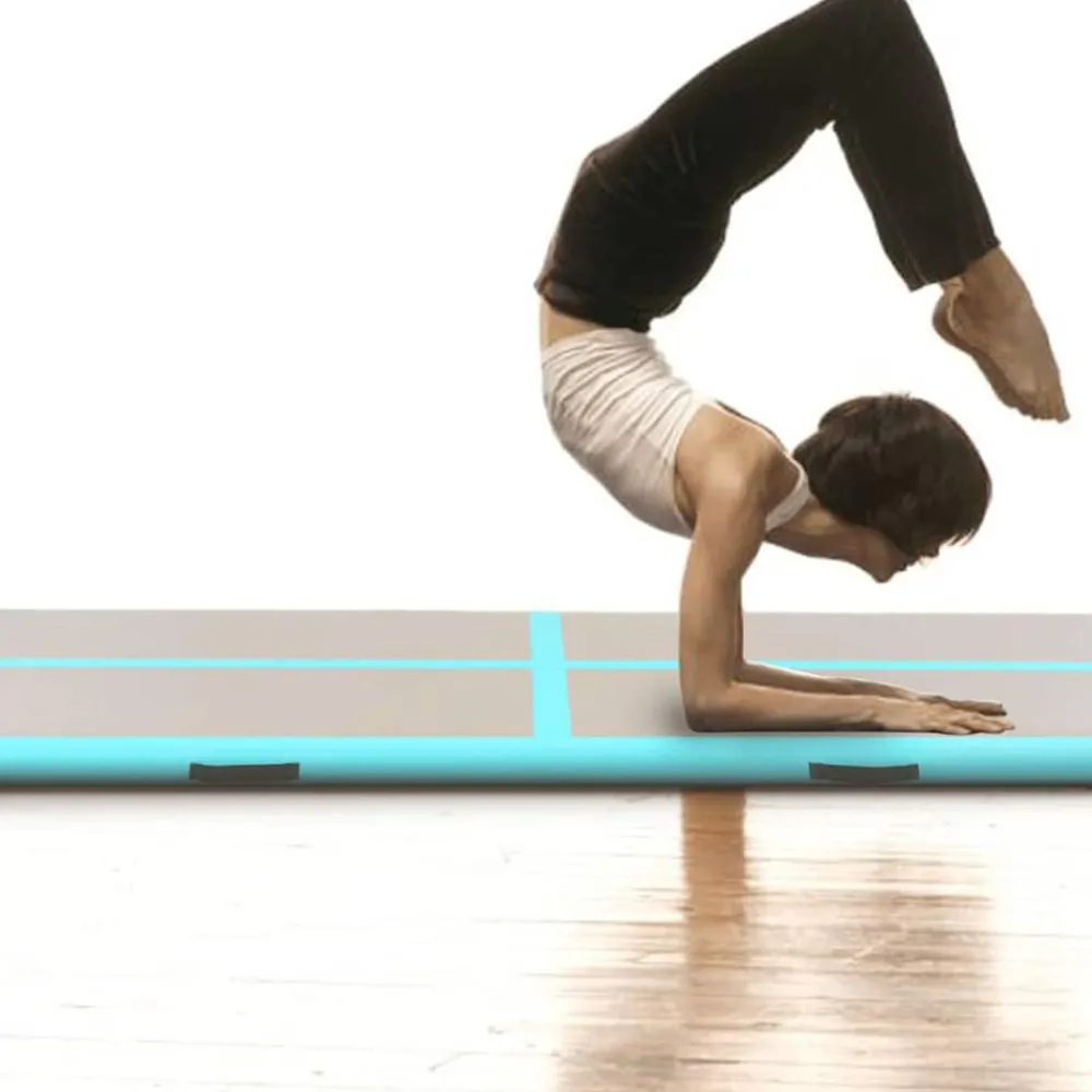 vidaXL Tapis gonflable de gymnastique avec pompe 300x100x10cm PVC