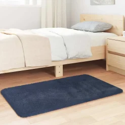 Décorations-vidaXL Tapis Shaggy à poils longs NAVARRA 60x100 cm Bleu marine