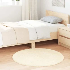 vidaXL Tapis Shaggy à poils longs NAVARRA crème 100x100 cm polyester