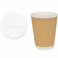 vidaXL Tasses à café en papier avec couvercles 1000 pcs 12oz 300ml