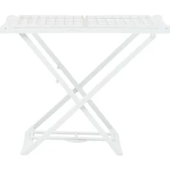 vidaXL Étendoir à linge pliable Blanc Plastique
