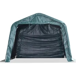 Agriculture-vidaXL Tente amovible pour bétail PVC 550 g/m² 3,3 x 3,2 m Vert foncé