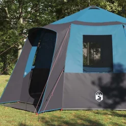 vidaXL Tente de cabane 12 personnes et gris 405 x 405 x 273 cm