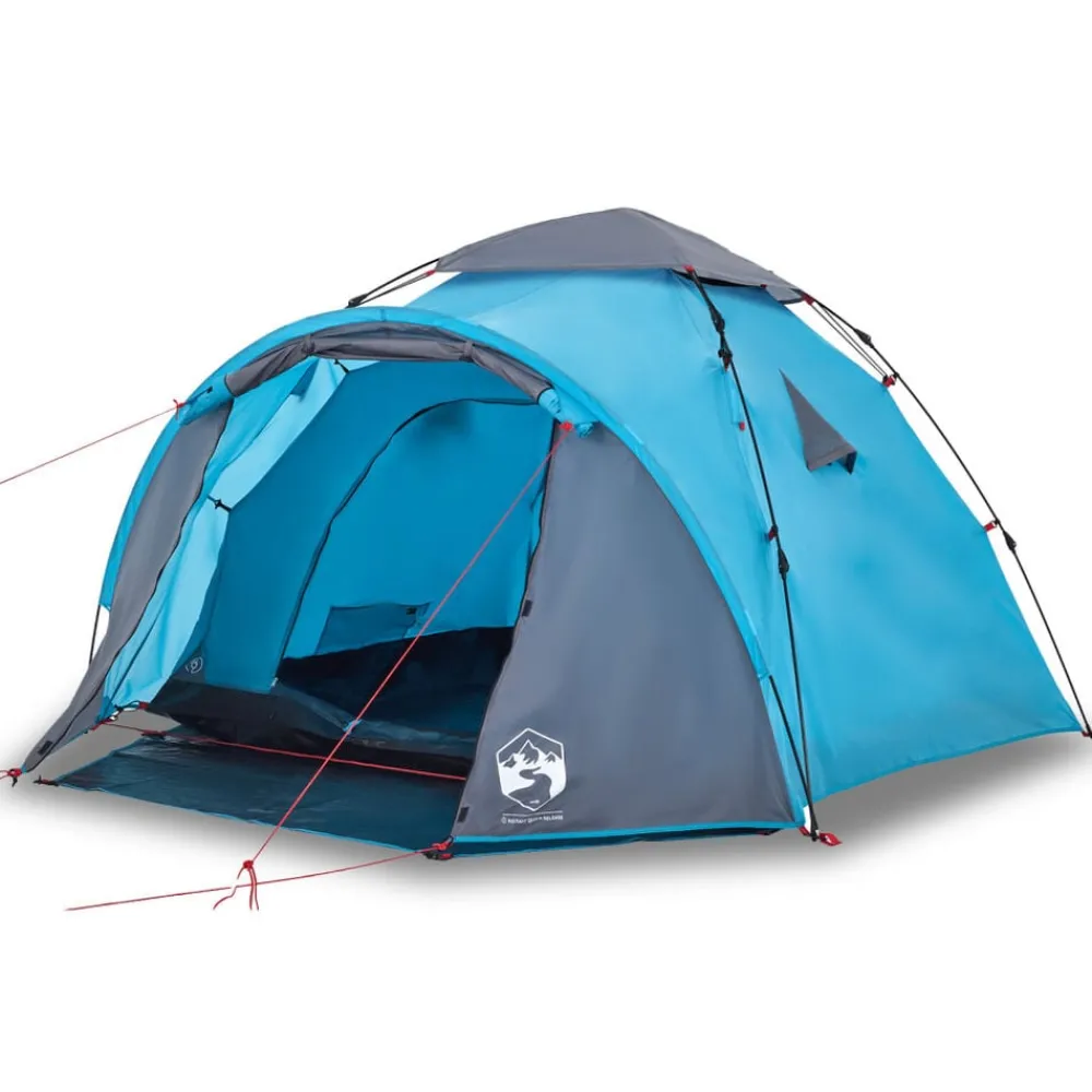 Loisirs De Plein Air-vidaXL Tente de camping à dôme 3 personnes libération rapide Bleu
