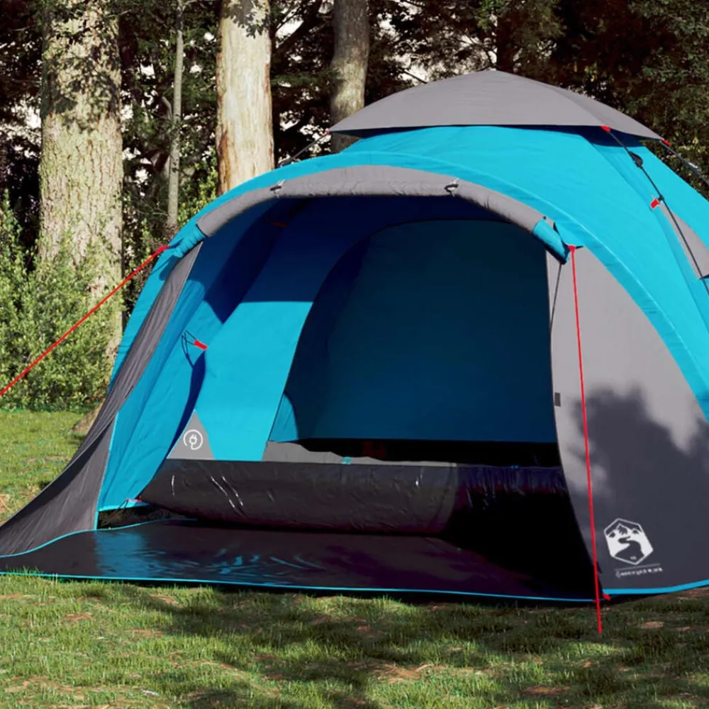 Loisirs De Plein Air-vidaXL Tente de camping à dôme 3 personnes libération rapide Bleu