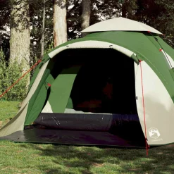 Loisirs De Plein Air-vidaXL Tente de camping à dôme 3 personnes libération rapide Vert
