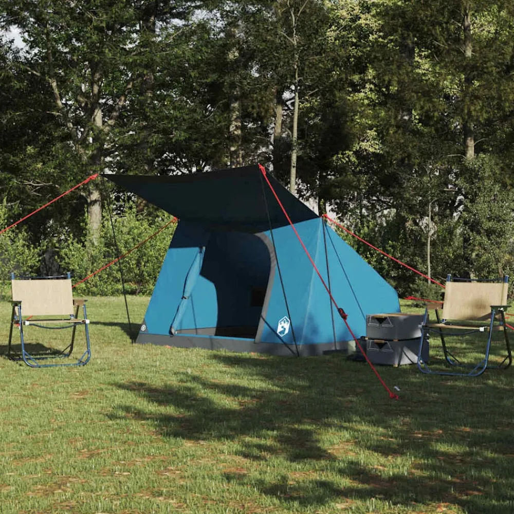 Loisirs De Plein Air-vidaXL Tente de camping avec toit 282 x 225 x 154 cm taffetas Bleu