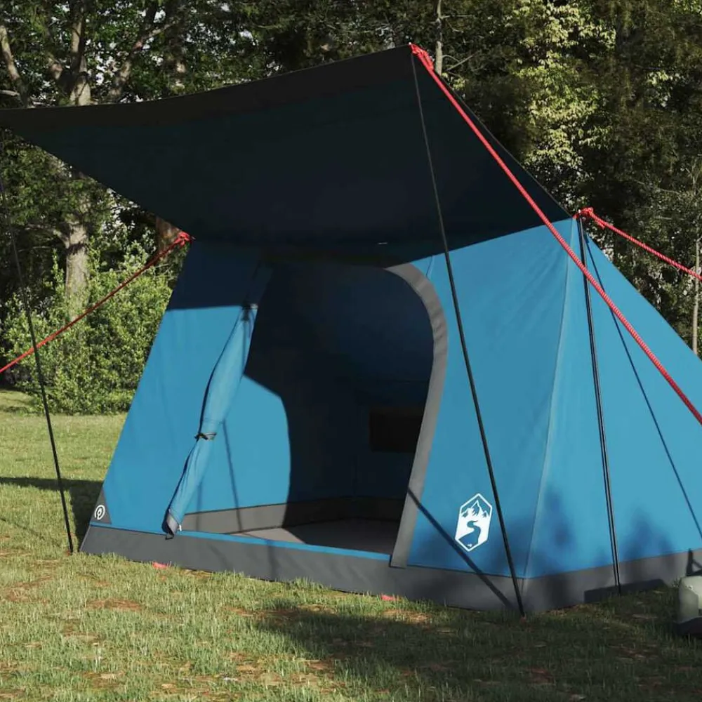 Loisirs De Plein Air-vidaXL Tente de camping avec toit 282 x 225 x 154 cm taffetas Bleu