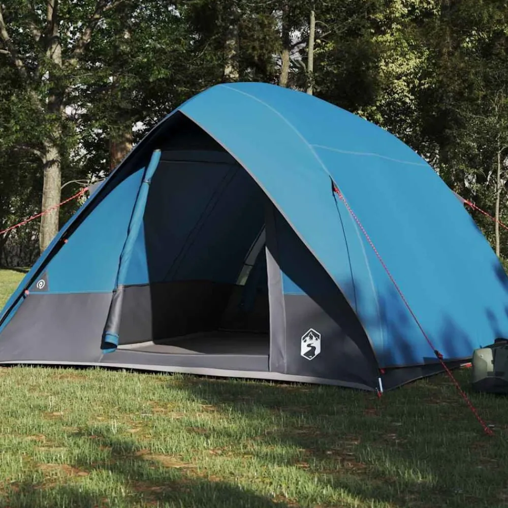 Loisirs De Plein Air-vidaXL Tente de camping avec toit 320 x 275 x 190 cm taffetas Bleu