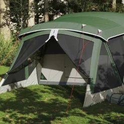 Loisirs De Plein Air-vidaXL Tente de camping avec porche 4 personnes imperméable Vert