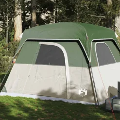 Loisirs De Plein Air-vidaXL Tente de camping de cabine 4 personnes imperméable Vert