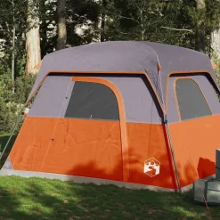 Loisirs De Plein Air-vidaXL Tente de camping de cabine 4 personnes imperméable Orange