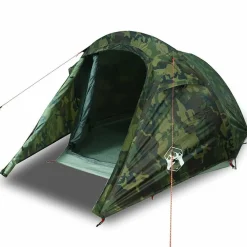Loisirs De Plein Air-vidaXL Tente de camping tunnel 3 personnes imperméable Camouflage