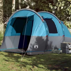 Loisirs De Plein Air-vidaXL Tente de camping tunnel 4 personnes imperméable Bleu