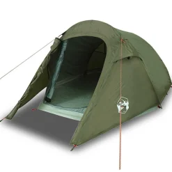 Loisirs De Plein Air-vidaXL Tente de camping tunnel 3 personnes imperméable Vert olive