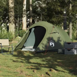 Loisirs De Plein Air-vidaXL Tente de camping tunnel 3 personnes imperméable Vert olive