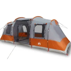 Loisirs De Plein Air-vidaXL Tente de camping tunnel 4 personnes et orange imperméable Gris