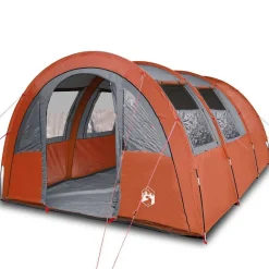 vidaXL Tente de camping tunnel 4 personnes et orange imperméable