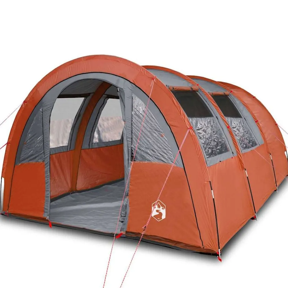 vidaXL Tente de camping tunnel 4 personnes et orange imperméable