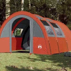 vidaXL Tente de camping tunnel 4 personnes et orange imperméable