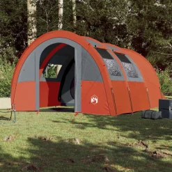 vidaXL Tente de camping tunnel 4 personnes et orange imperméable
