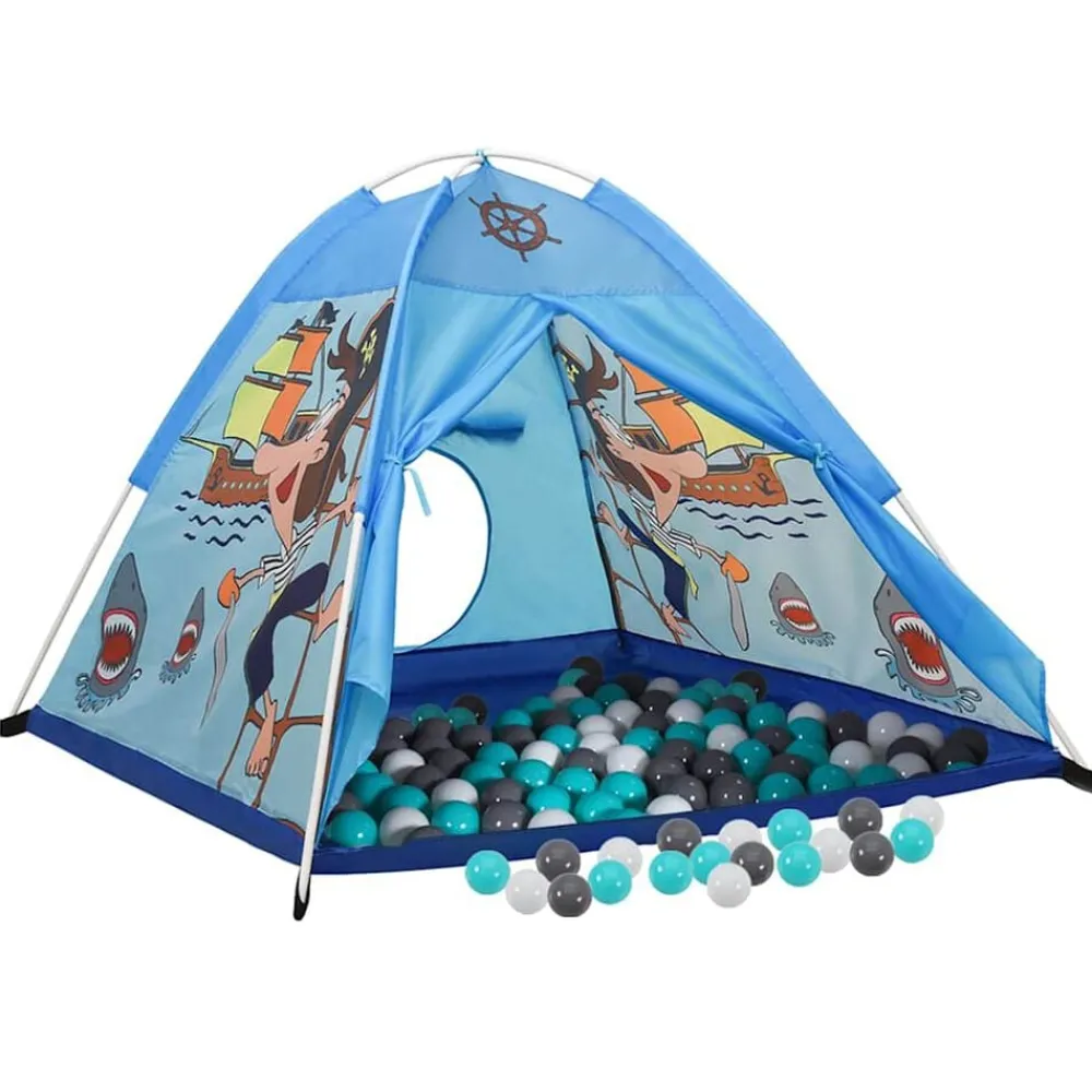 Jeux De Plein Air-vidaXL Tente de jeu pour enfants avec 250 balles Bleu 120x120x90 cm Multicolore 1