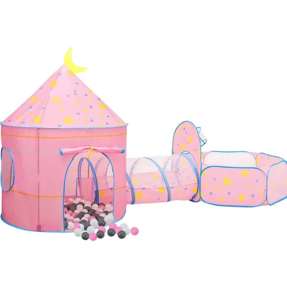 Jeux De Plein Air-vidaXL Tente de jeu pour enfants avec 250 balles Rose 301x120x128 cm Multicolore 2