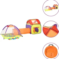 Jeux De Plein Air-vidaXL Tente de jeu pour enfants avec 250 balles Multicolore