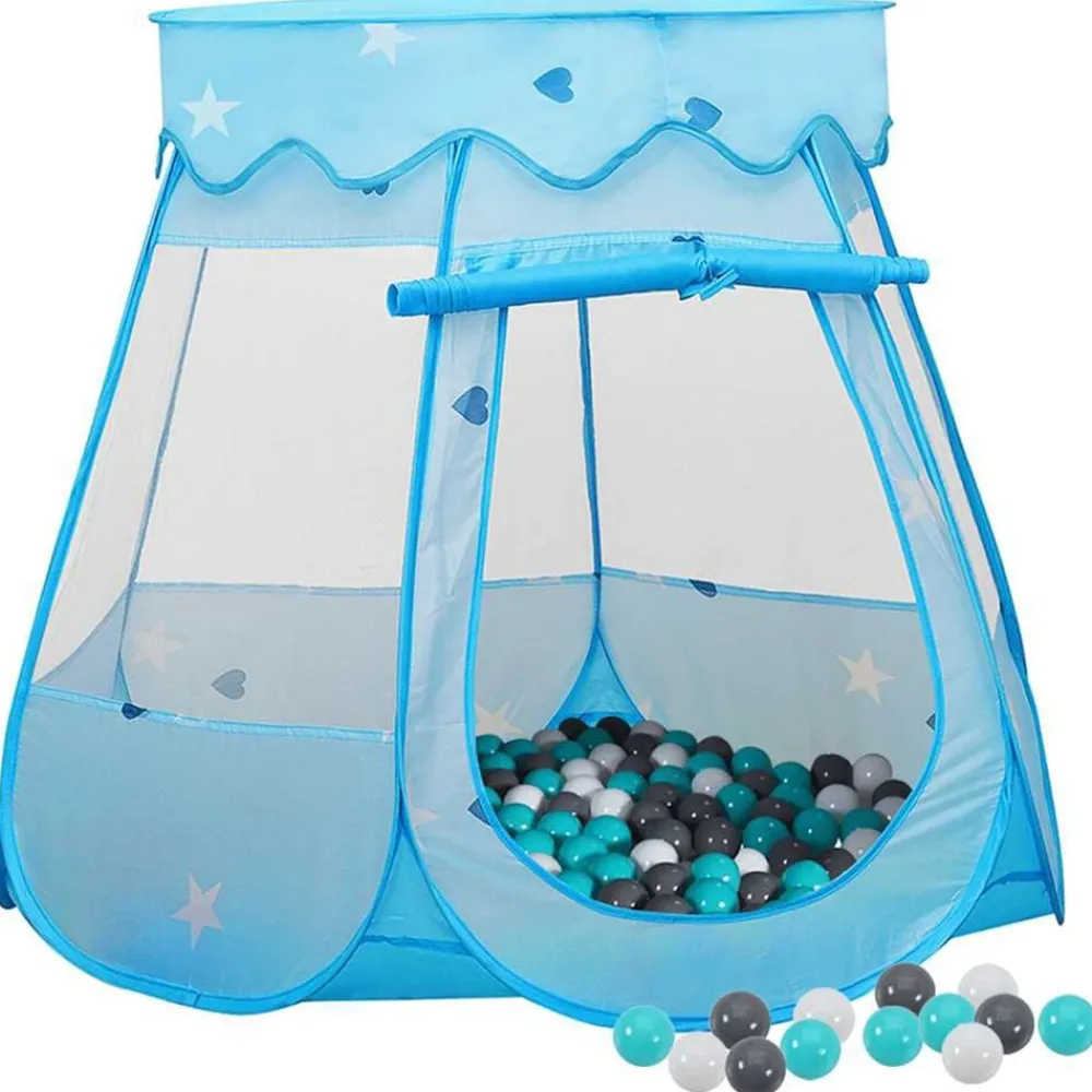 Jeux De Plein Air-vidaXL Tente de jeu pour enfants avec 250 balles Bleu 102x102x82 cm Multicolore 1