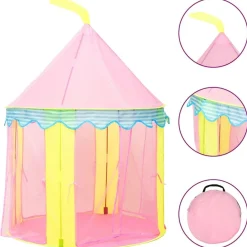 Jeux De Plein Air-vidaXL Tente de jeu pour enfants Rose 100x100x127 cm