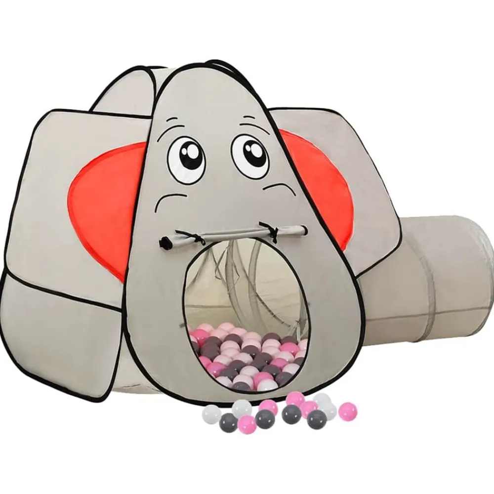 Jeux De Plein Air-vidaXL Tente de jeu pour enfants 250 balles Éléphant Gris 174x86x101cm Multicolore 2