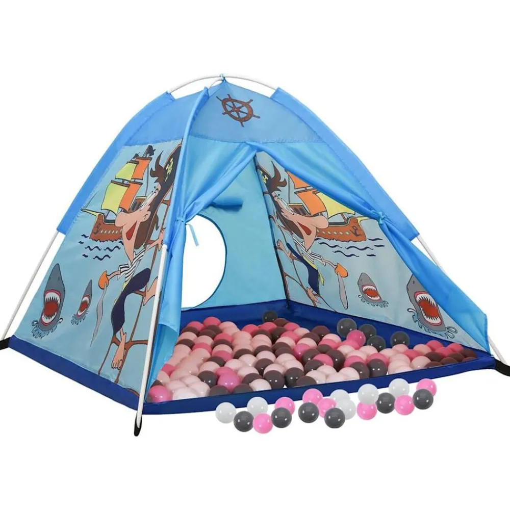 Jeux De Plein Air-vidaXL Tente de jeu pour enfants avec 250 balles Bleu 120x120x90 cm Multicolore 2