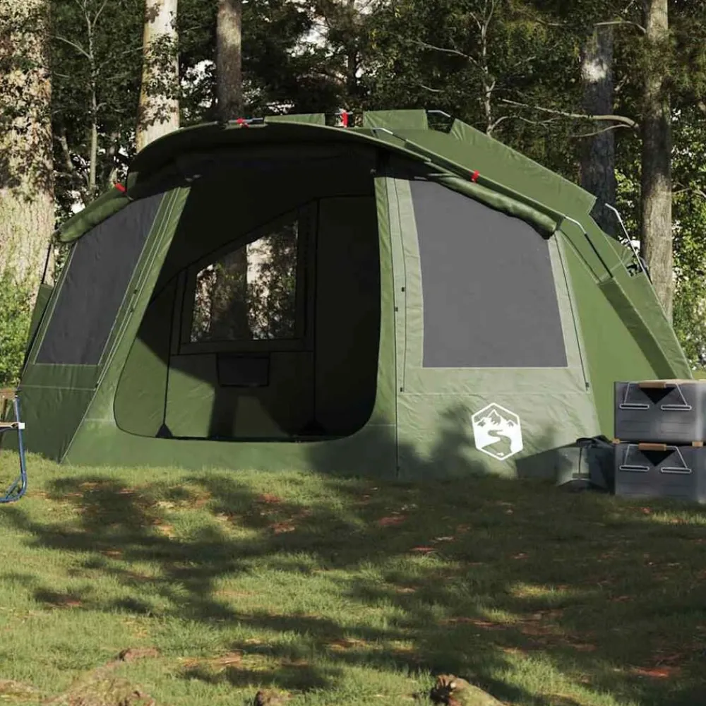 Loisirs De Plein Air-vidaXL Tente de pêche 5 personnes imperméable Vert olive