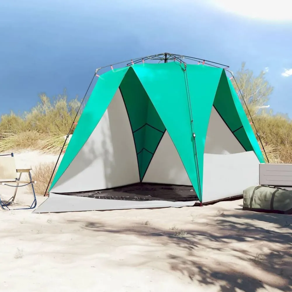 vidaXL Tente de plage 4 personnes libération rapide imperméable
