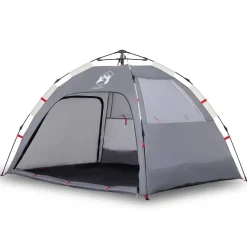 Loisirs De Plein Air-vidaXL Tente de plage 2 personnes libération rapide imperméable Gris