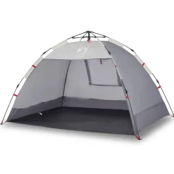 Loisirs De Plein Air-vidaXL Tente de plage 2 personnes libération rapide imperméable Gris