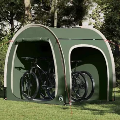 vidaXL Tente de rangement pour vélos avec toit 218 x 156 x 180 cm