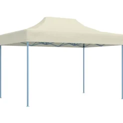 Pelouses & Jardins-vidaXL Tente de réception pliable professionnelle 3x4 m Acier Crème Cr&egrave;me